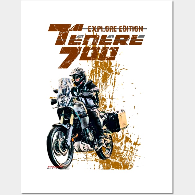 Tenere 700 Wall Art by EvolutionMotoarte